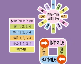 Breathing Exercises Meditation Sticker: Glossy Vinyl Decal