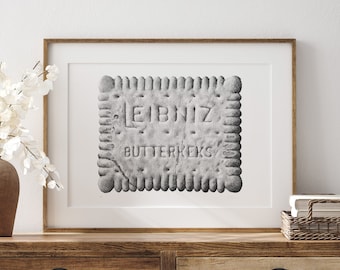 Leibniz Biscuit - Limited Edition Giclée Print of Hand drawn illustration