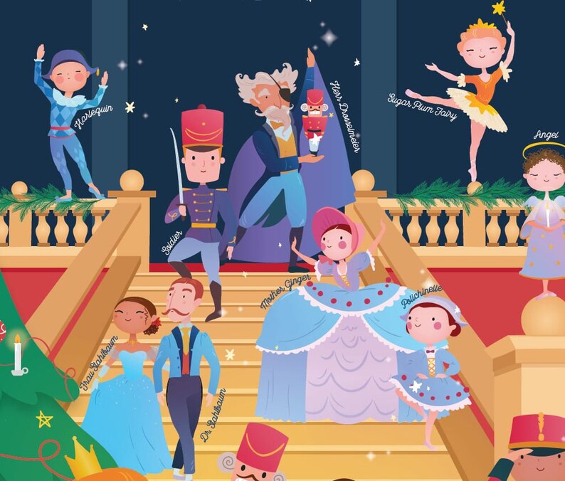 Nutcracker Characters Stage Poster Limited Time Offer Etsy