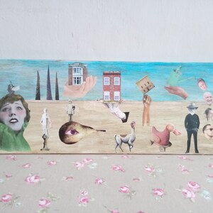 Small surreal canvas collage