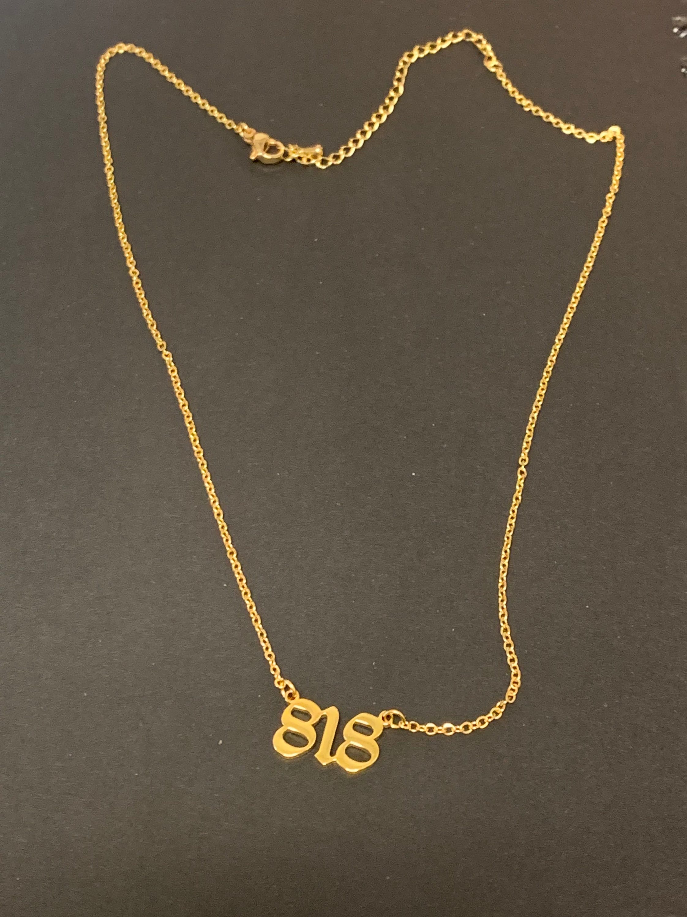 818 Pendant Link Chain Necklace - Etsy