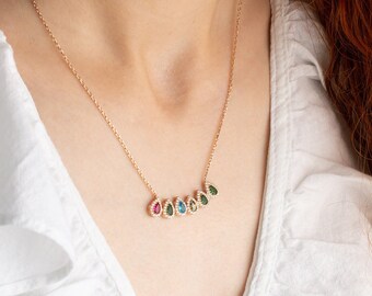 Birthstone Necklace for Grandma, Gift for Mom,  Gift for Grandma, Gift for Her, Christmas Jewelry