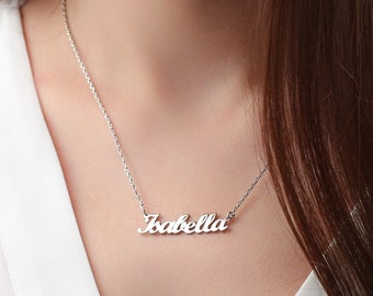 925K Silver Name Necklace, Personalized Name Necklace, Gifts For Her, Nameplate Necklace, Name Necklace for Girlfriend, Daughter Gift