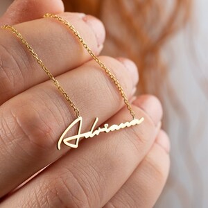 Tiny Name Necklace Gift for Her Script Name Necklace Personalized Gift Name Necklace for Women, Gold Name Necklace Christmas Gift for Her