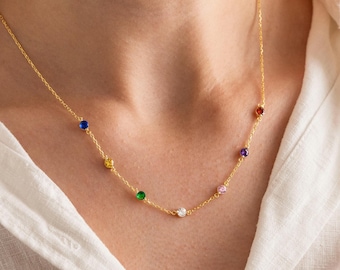 Birthstone Necklace Gifts for Mom, Custom Jewelry Gifts