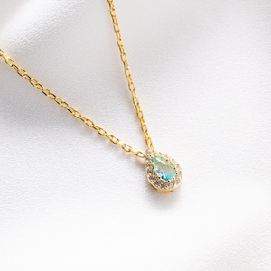 Dainty Aquamarine Necklace, March Birthstone Necklace, Birthday Gift for Her, Aquamarine Stone Jewelry, Birthstone Jewelry, Birthday Gift