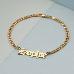Custom Cuban Name Anklet, Silver Name Anklet, Women Ankle Bracelet, Gifts for Her, Bridesmaid Gifts, Best Friend Gift, Christmas Gift