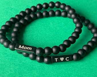 Engraved Bracelets for Men, Bracelet with Name, Custom Handmade Bracelet, Personalized Gifts for Dad, Friendship Bracelet, Gift for Him