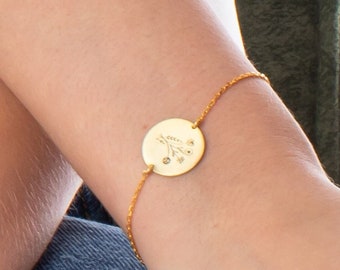 Pulsera de ramo de flores de nacimiento familiar, pulsera de flores de nacimiento combinada, pulsera familiar personalizada, regalo de flores de nacimiento para mamá, regalo del Día de las Madres