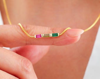 Regalo para mamá de parte de su hija, collar con piedra de nacimiento, regalo para madre e hija, collar para abuela, regalo para esposa, regalos para mamá, regalo para el día de la madre