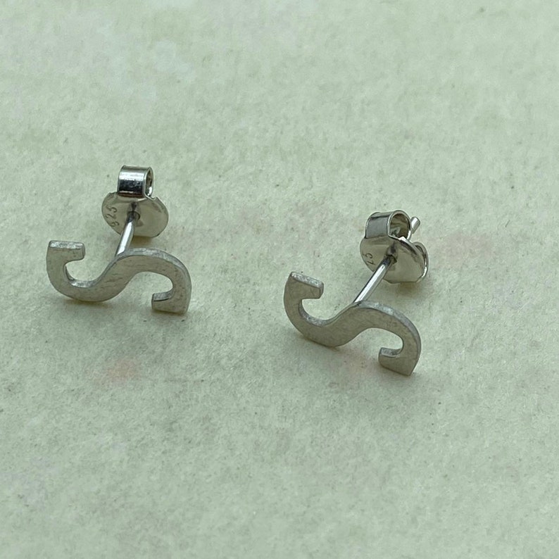 Customized Stud Number Earrings, Initial Earrings, Silver Initial Earrings, Angel Numbers, Birthday Gift, Gift for Her, Personalized Jewelry image 3