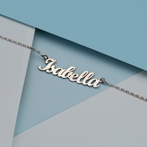 925K Silver Name Necklace, Personalized Name Necklace, Gifts For Her, Nameplate Necklace, Name Necklace for Girlfriend, Daughter Gift image 5