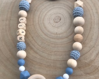 Breastfeeding or carrying necklace to personalize seafoam blue