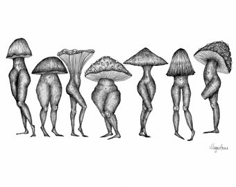 Mushroom Ladies - Body Positivity Print