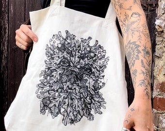 Green man tote bag
