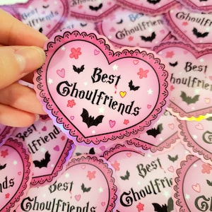 Beast Friends, Best Ghoulfriends, Best Friends | Monster Girl High School | Holographic Vinyl Decal/Sticker