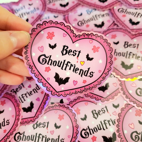 Beast Friends, Best Ghoulfriends, Best Friends | Monster Girl High School | Holographic Vinyl Decal/Sticker