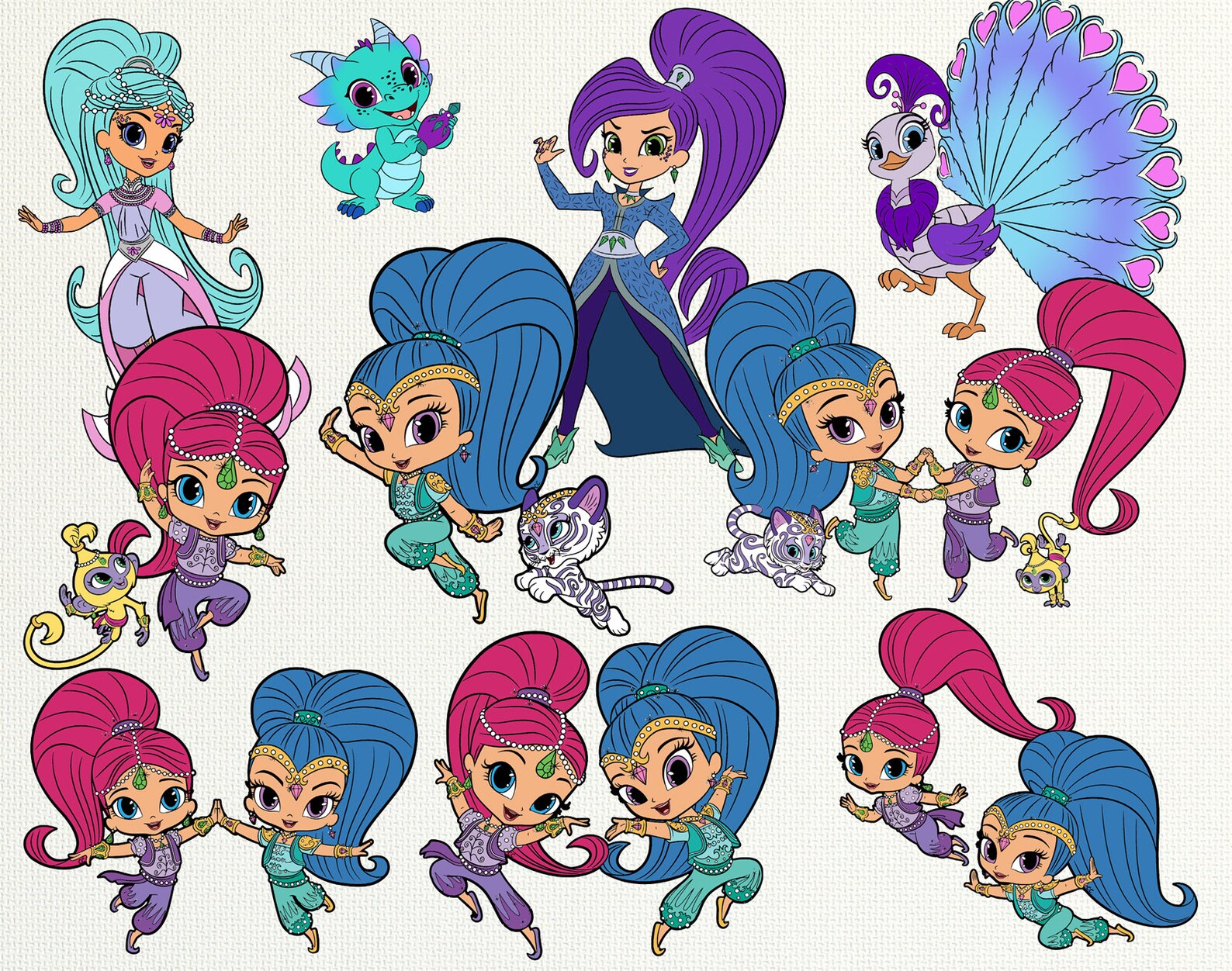 SHIMMER AND SHINE clipart shimmer and shine images shimmer | Etsy
