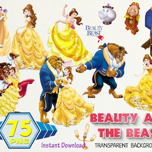 Beauty And The Beast Clipartbeauty And The Beast Etsy Norway