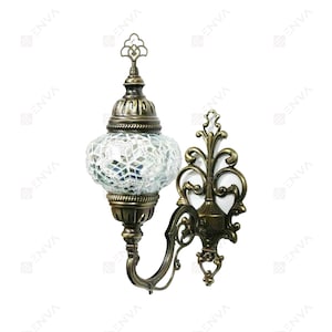 Lampe murale turque - Applique murale turque marocaine en mosaïque faite main - Ampoule LED gratuite