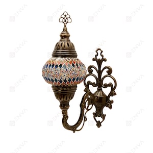 Applique Murale Turque - Applique Murale Mosaïque Turc Marocaine Faite à la Main - Ampoule LED Gratuite