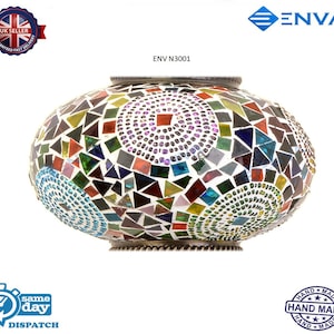 Turkish Moroccan Mosaic Glass Replacement for Table Floor Hanging Ceiling Lamp