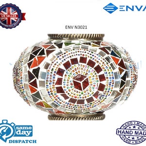 Turkish Moroccan Mosaic Glass Replacement for Table Floor Hanging Ceiling Lamp