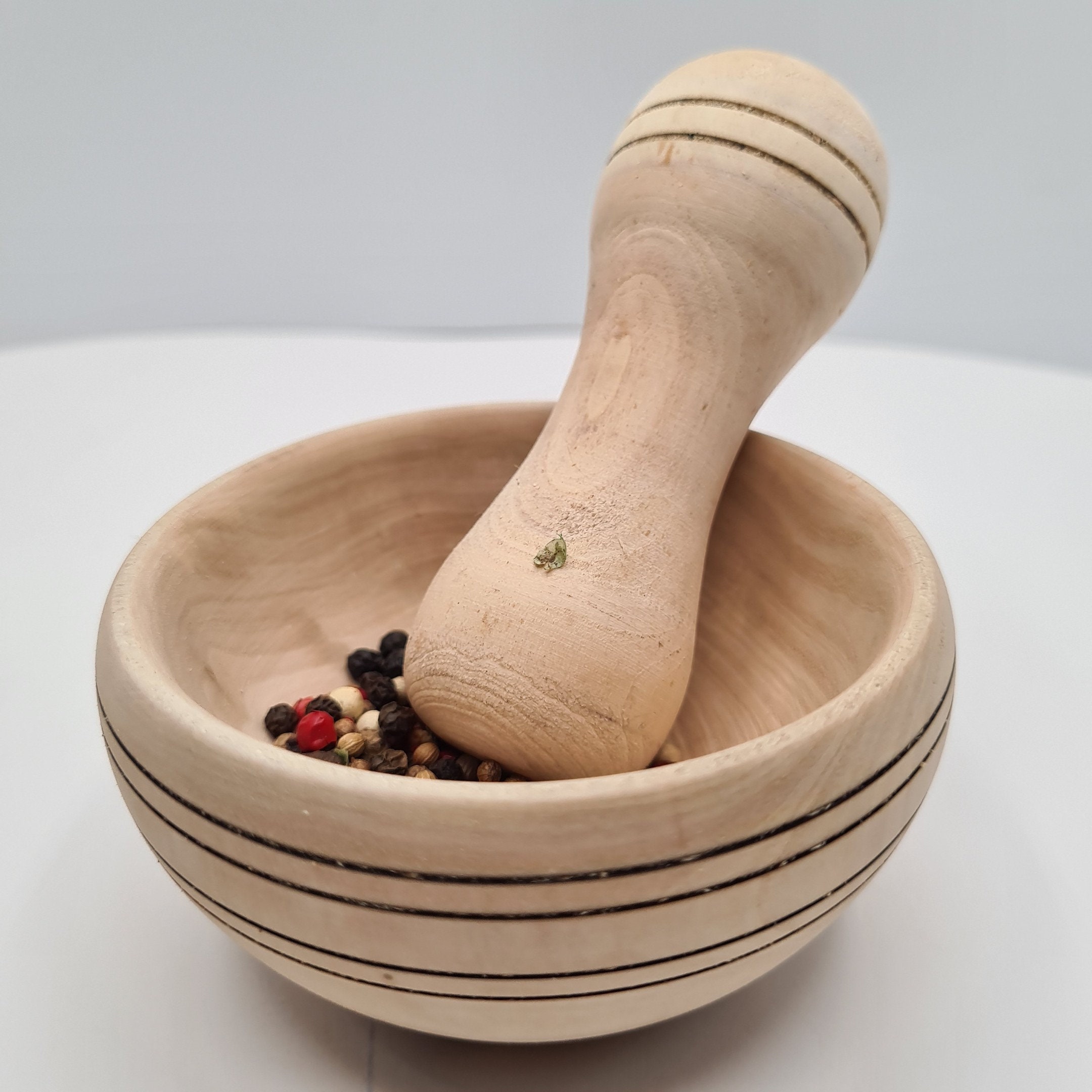 Pilon Pour Épices Réalisé en Bois Blanc