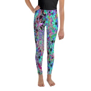 Aqua floral best sale leggings