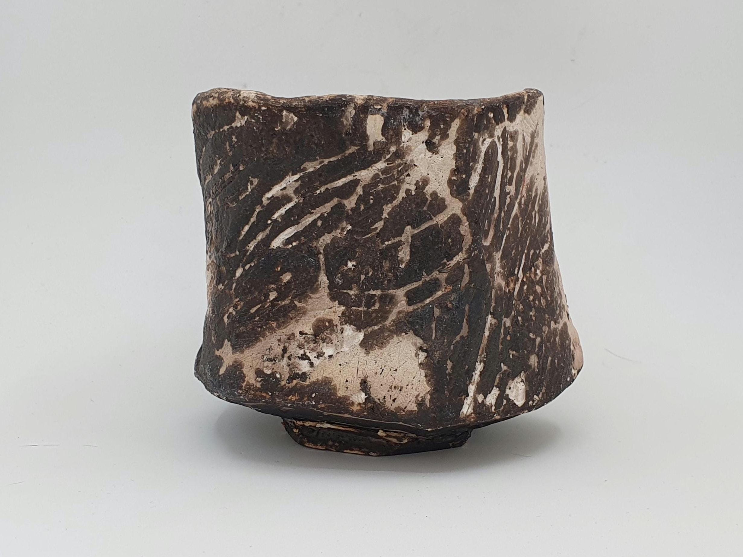 Teabowl Chawan, Kurinuki, Raku Obvara Firing. - Etsy