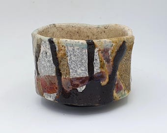 Teabowl, kurinuki, raku firing.