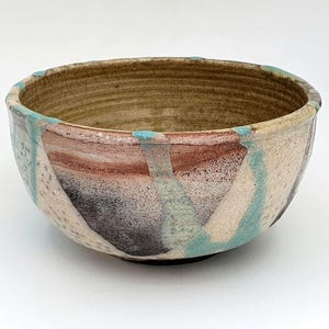 Teabowl chawan, potter&#39;s wheel, raku firing