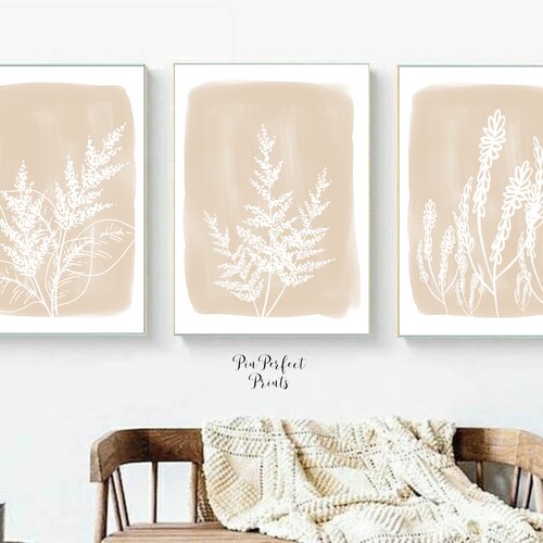 Neutral Wall Decor Instant Download Prints Floral Art Etsy