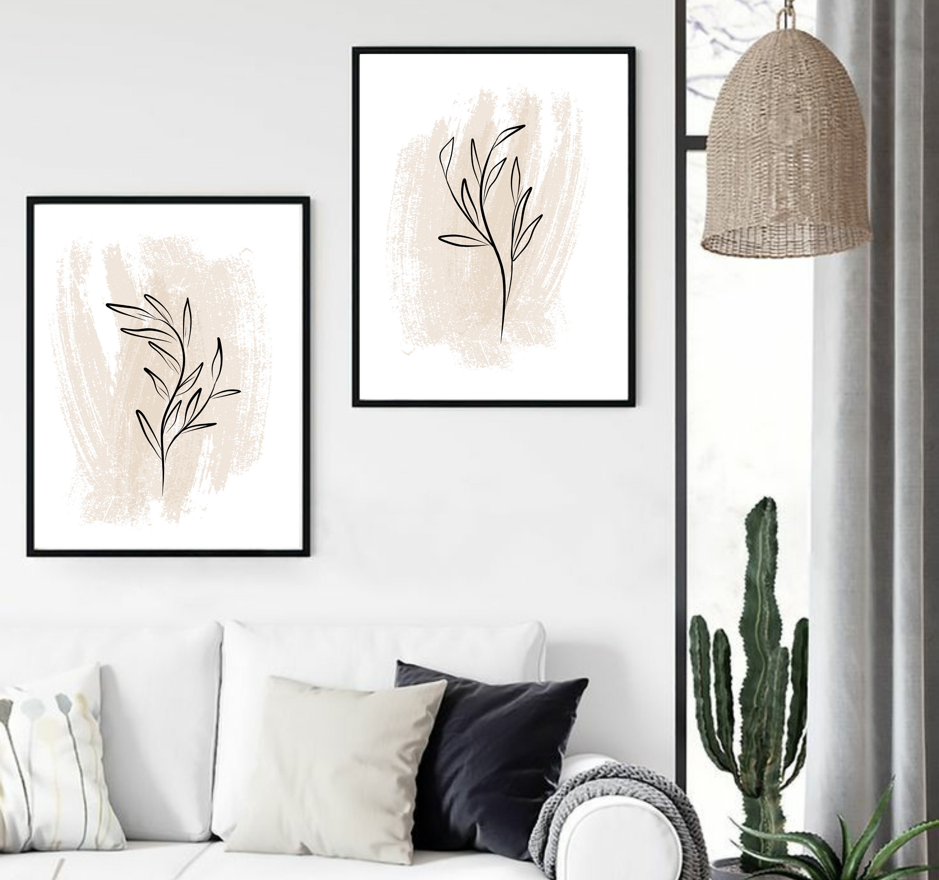 Neutral wall decor Instant Download Prints Botanical Art Etsy