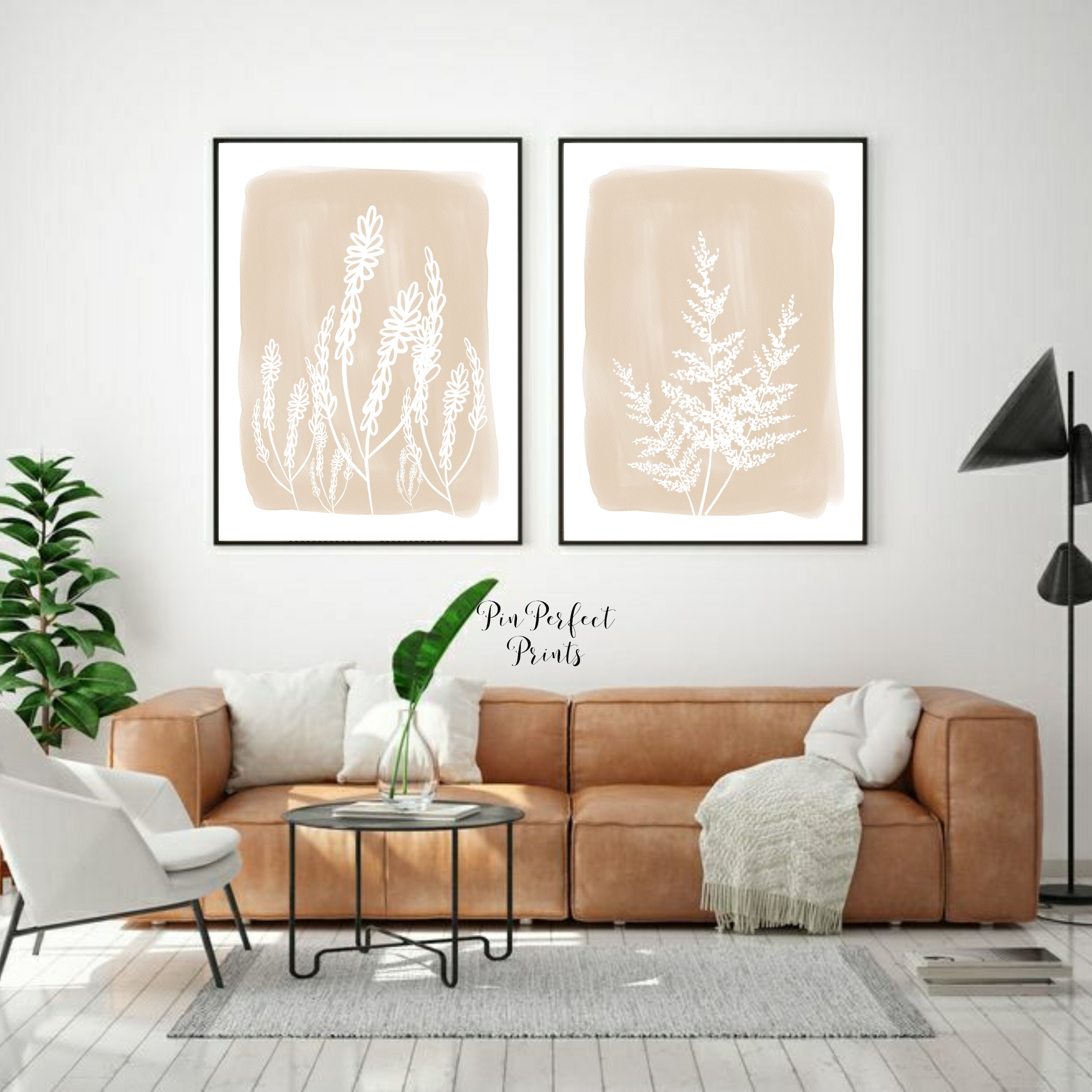 Neutral Wall Decor Instant Download Prints Floral Art Etsy