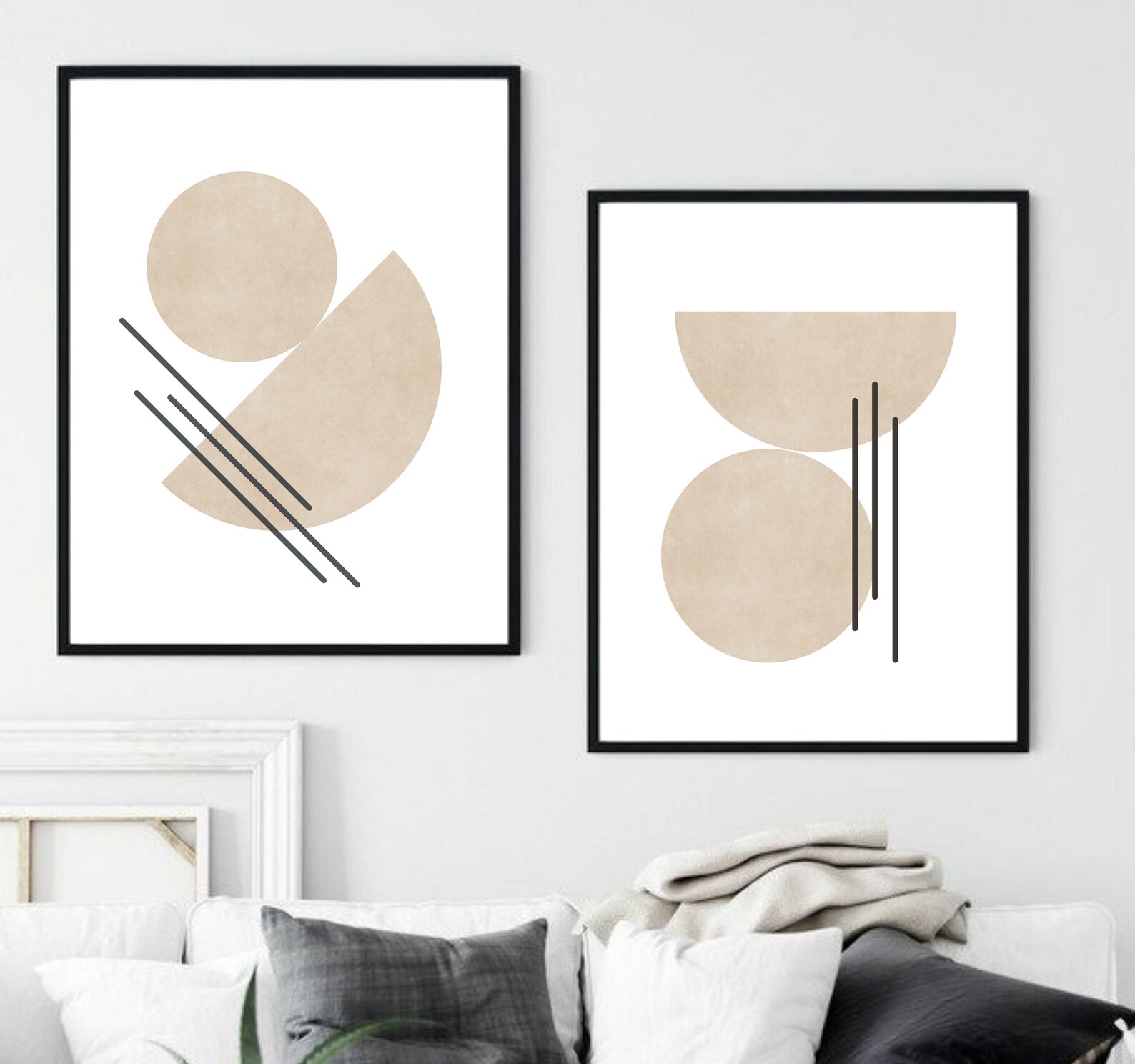 Neutral wall decor Instant Download Abstract geometric Art Etsy