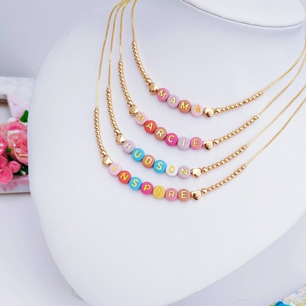 Full Of Colour Name Necklaces, Custom Choker, Personalized Gifts, Best Gift For Her