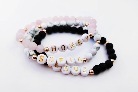 Crystal name bracelet deals
