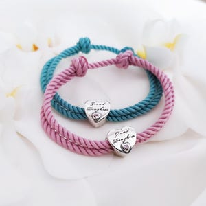 Tochter Enkelin Nichte Sterling Silber Cord Armband, Enkelin Geschenk, Schmuck Geschenk für Mädchen, Weihnachtsgeschenk für Enkelinnen