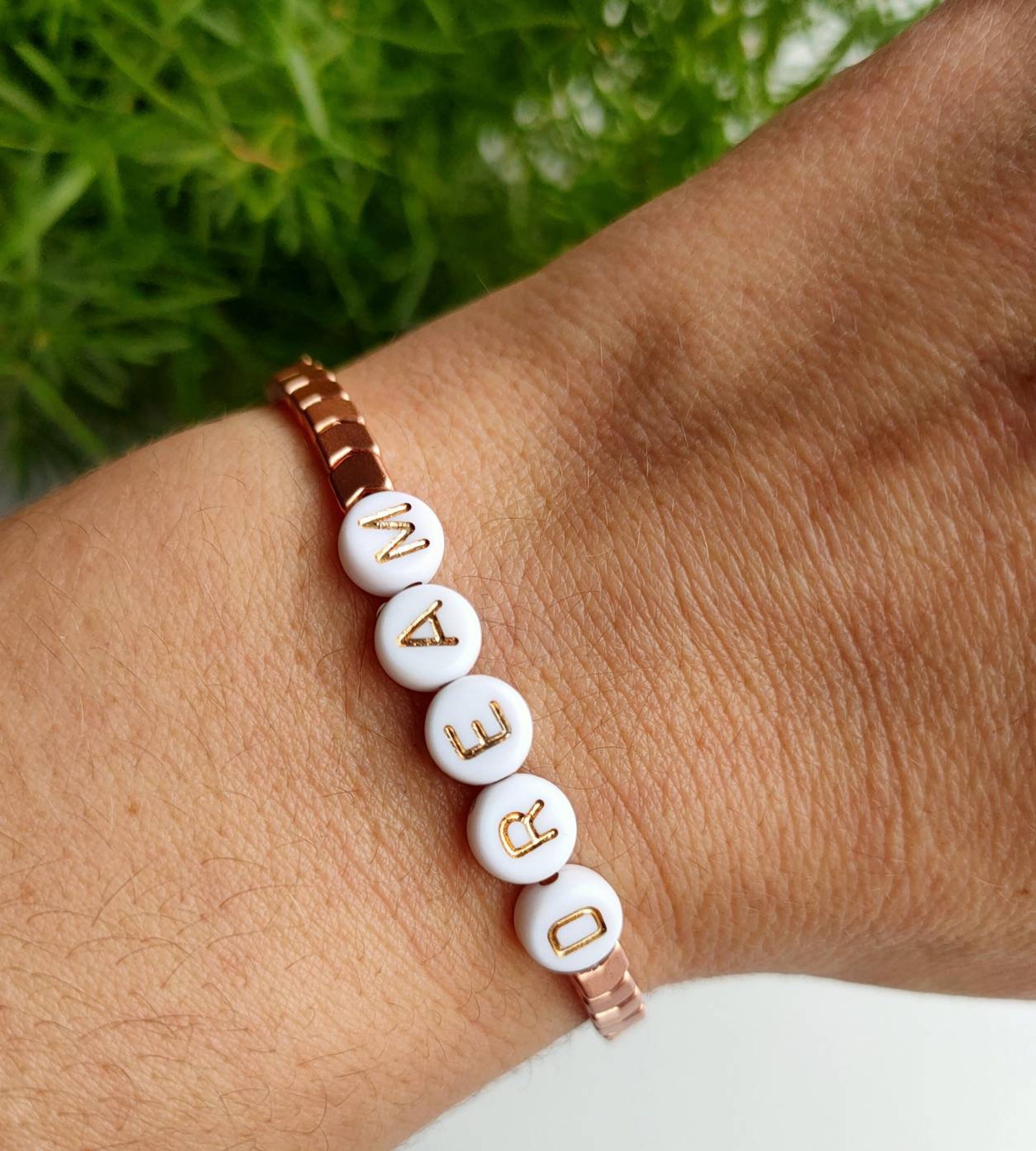 Personalized Name Bead Bracelet Name Bracelets Beaded Custom Etsy
