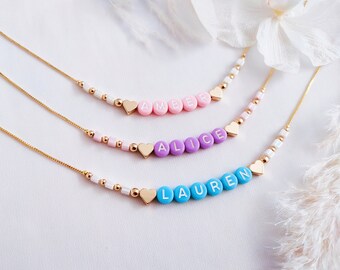 Personalized Name Girl Necklaces, Necklace With Name, Birthday Gift For Kids, Personalised Gift for Little Girl, Gift for Daughter, Niece
