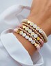 Heart Custom Bead Bracelet, Name Heishi Bracelet, Gold/Rose Gold/Silver Heart Womens Bracelet 