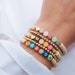 Full Of Colour Name Bracelet, Custom Bead Bracelet, Heishi Bracelet, Custom Gifts 