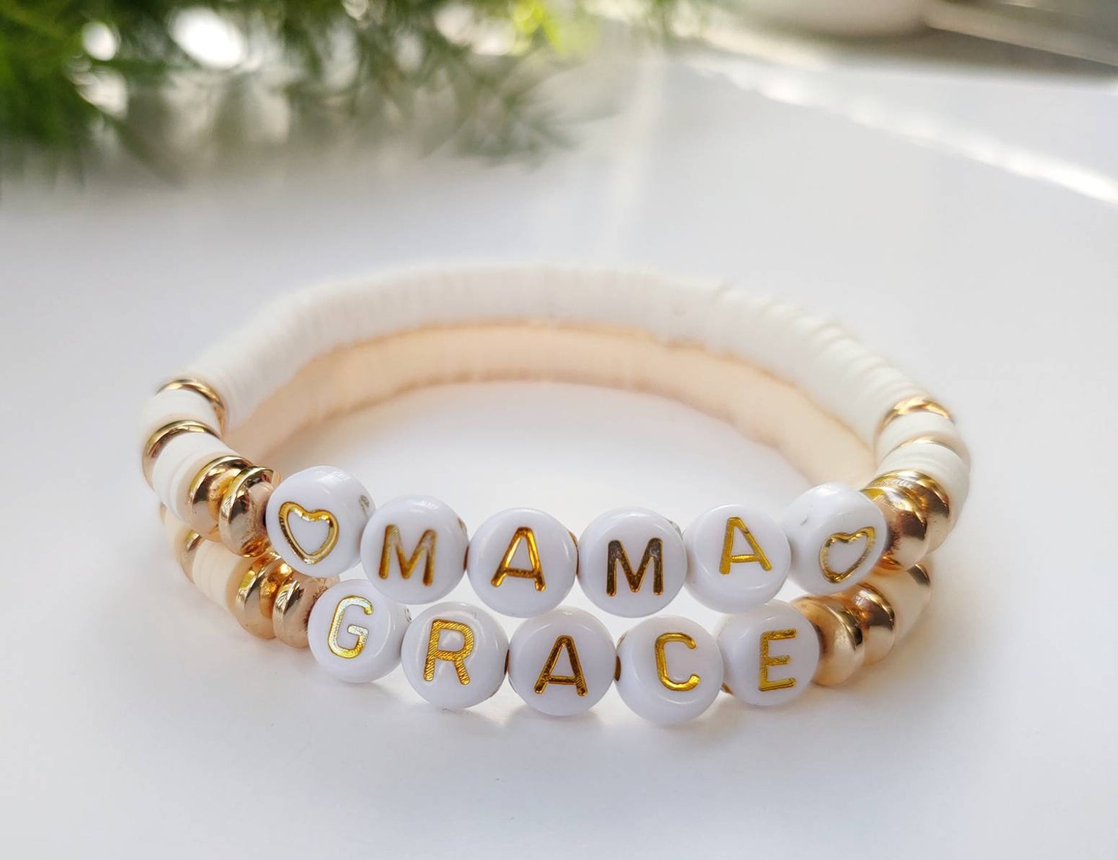 Personalised Name Bead Bracelet Beaded Bracelet Beaded Name Etsy UK