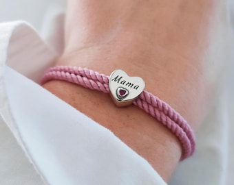Sterling Silver Mama Bracelets, Mother's Day Gift, Gifts For Her, Heart Mama Jewellery, Personalised Gifts For Mum, Birthday Mom Gift