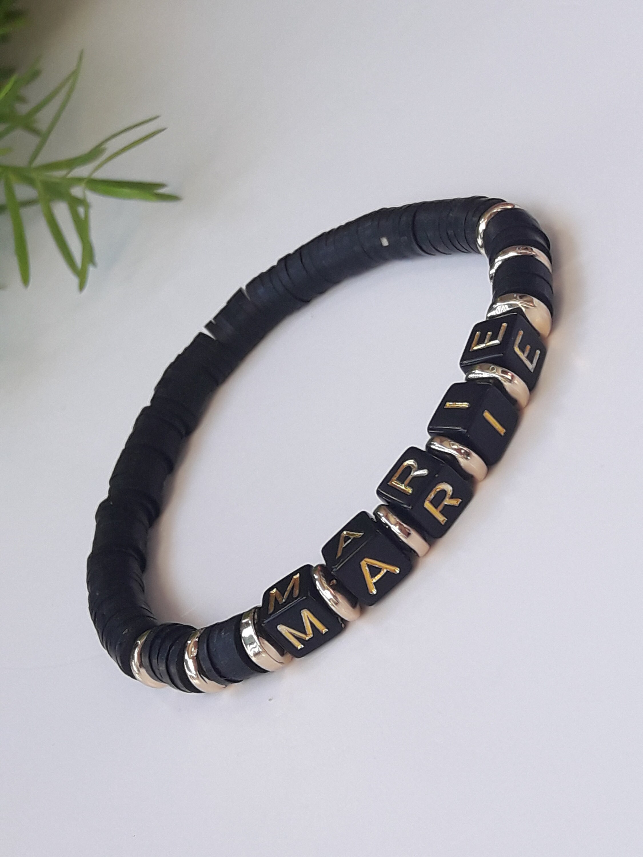 Beaded Name Custom Bracelet Name Bracelets Personalized Etsy