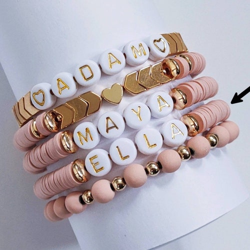 Personalized Name Custom Beaded Bracelet/ Beaded Bracelet/ Etsy