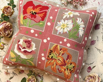 Tapestry Needlepoint Kit - Fragrant Flowers cushion