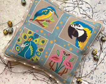 Tapestry Needlepoint Kit - Beautiful Birds cushion