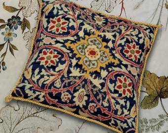 Tapestry Needlepoint kit - William Morris Cushion - Premium Tapestry Cushion Front - Glorafilia - Arts and Crafts